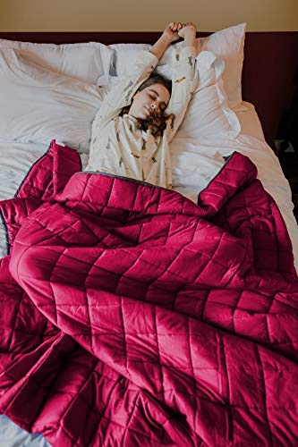 CMFRT Weighted Blanket - | Fits Queen-Sized Bed Top (60”x80” – 20 lb) | Get Quality Rest | 100% Soft Breathable Cotton | (Perfect for 180 lb individual) - Thumbnail 2