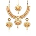 I Jewels Gold Plated Traditional Jewellery Set with Maang Tikka for Women MS115