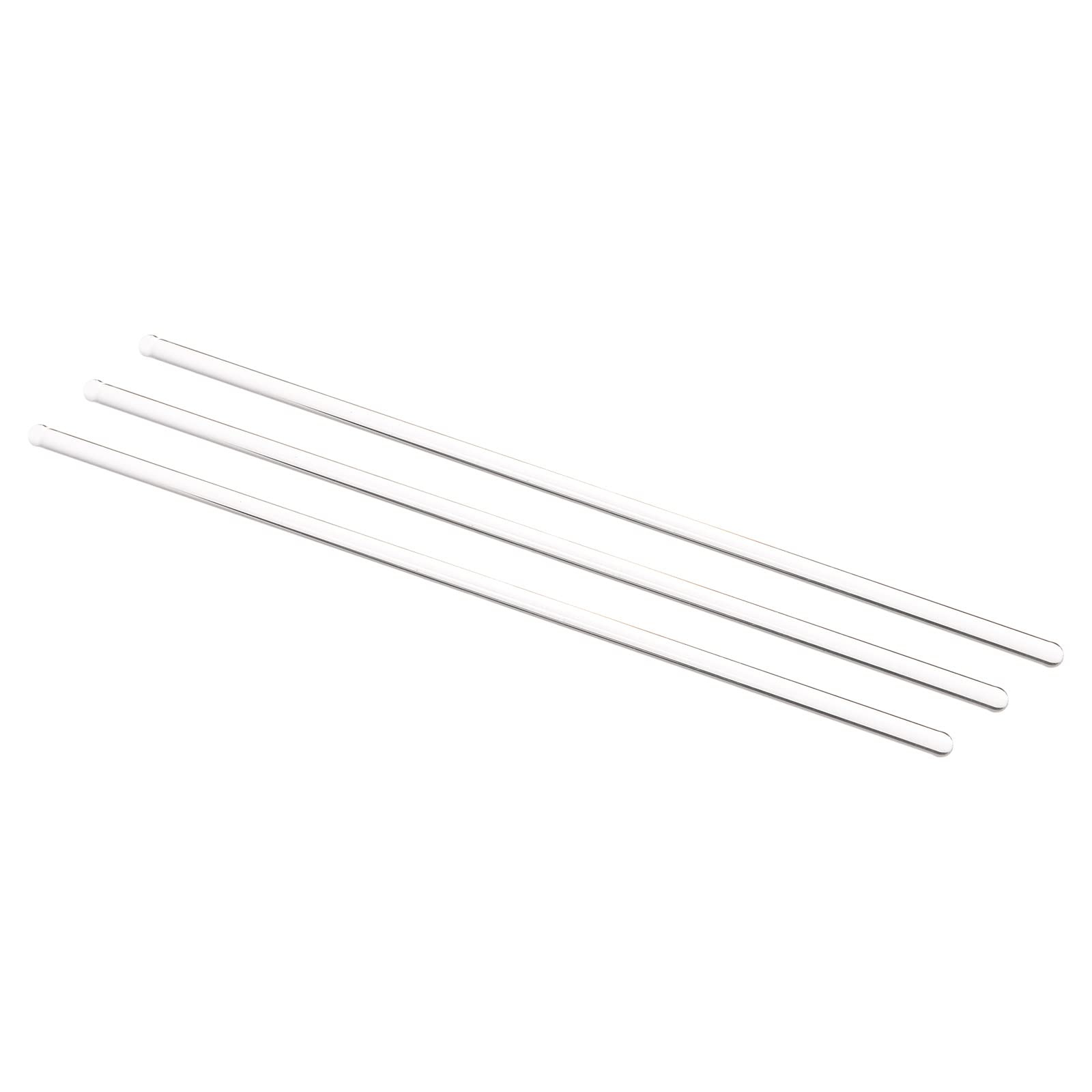 Photo 1 of MECCANIXITY 3.3 Borosilicate Glass Stick 9.84" Length 6mm Dia Stir Rod Mixing Tools with Both Ends Round for Lab Kitchen Science 3Pcs