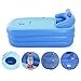 EoSaga Inflatable Bath Tub PVC Portable Tub SPA Environmental Portable Tubs for Adults Portable Soaking Tub Bathtub Bathroom SPA For an Adult With Air Pump Blue