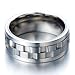 COOLSTEELANDBEYOND Refined Style Stainless Steel Spinner Unisex Ring Man Ring Comfort Fit 9mm (12a)
