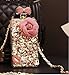 Galaxy S7 Edge Perfume Bottle Case,Jesiya Handmade Luxury Elegant Bling 3D Flower Bow Lip Diamond Crystal Fitted Case for Samsung Galaxy S7 Edge(Pink Flower)