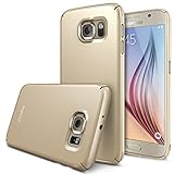 Galaxy S6 Case, Ringke [SLIM] Outfitted & Slender [Tailored Cutouts] Classy Superior Steadfast Compelling Lightweight Slim PC Hard Skin Cover for Samsung Galaxy S 6 2015 - Royal Gold