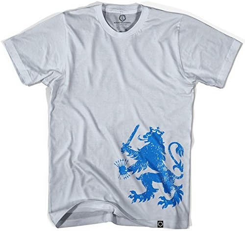 Holland Delft Lion Silver Soccer T-shirt, Cool Grey, X Large