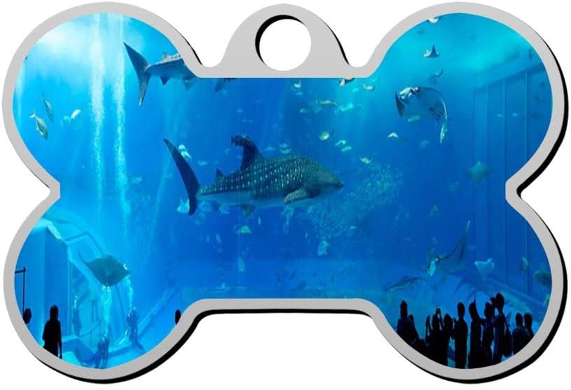 GPZHM Aquarium Pet Tag - Bone Shaped Dog Tag & Cat Tags Pet ID Tag Personalized Custom Your Pet's Name & Number 3D Printing