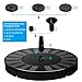 lailme Solar Fountain,Solar Powered Fountain Pump for Bird Bath, New Model Solar Water Fountain Pump 9V 2.4W with Battery Back,4 Different Spray Pattern Heads for Pool, Garden, Pond, Fish