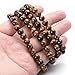 Zysta Men's Women 8mm Natural Gemstone 108 Beads Bracelet Link Wrist Necklace Chain Tibetan Buddhist Beads Paryer Buddha Mala Elastic Cuff