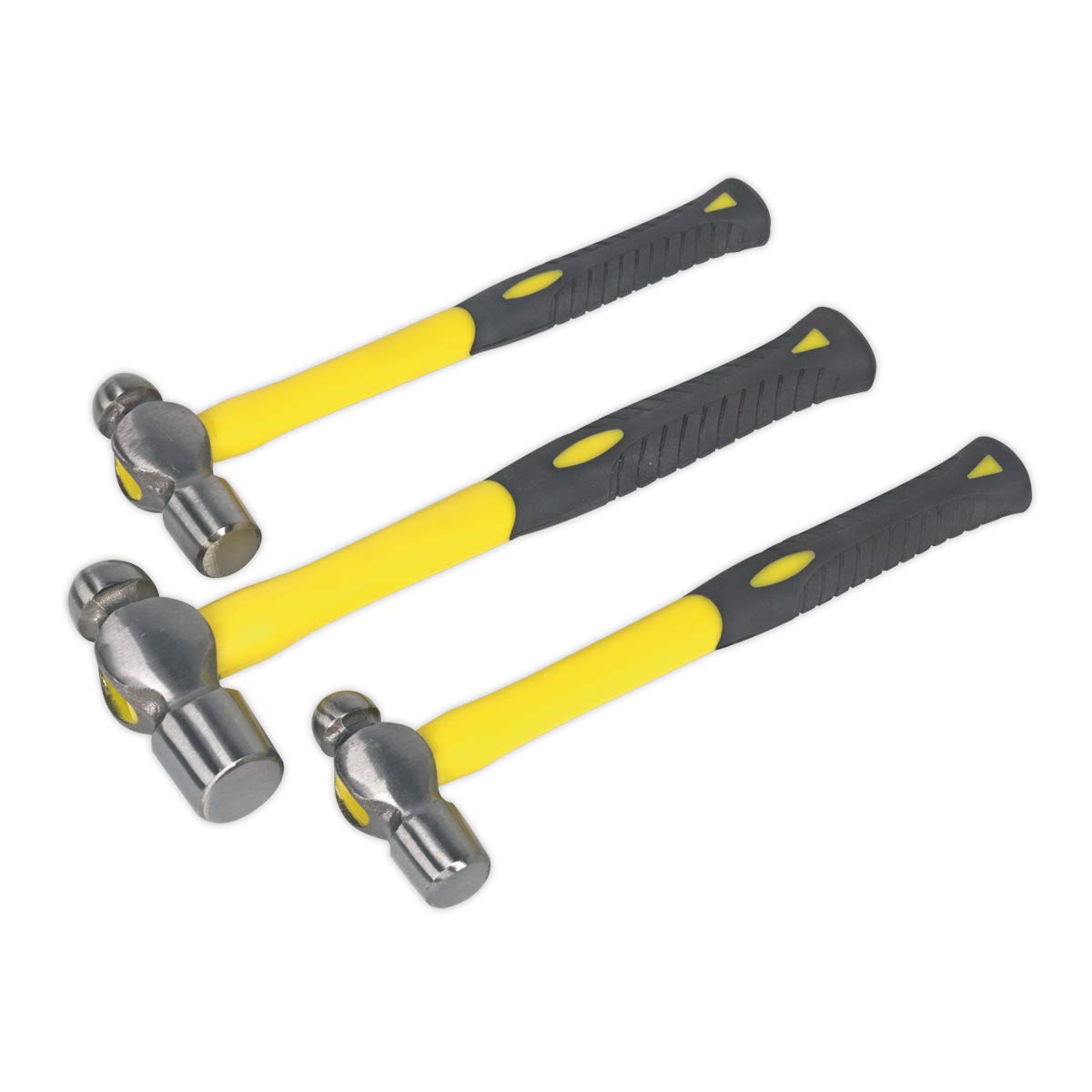 Sealey Ak2031 Ball Pein Hammer Set 3Pc Fibreglass Shaft