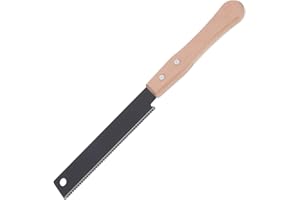 TEHAUX Small Hand Saw with Fine Non-Stick Coated Teeth, Hardened Flat Head Pull Saw for Woodworking and DIY