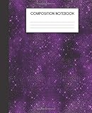 Composition Notebook: Faux Luxury Purple Metallic Glam College Ruled Notebook Lined School Journal