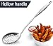 Skimmer Spoon/Strainer Ladle - Stainless Steel - with Sanding Handle - perforated style for Kitchen Food (13-in)