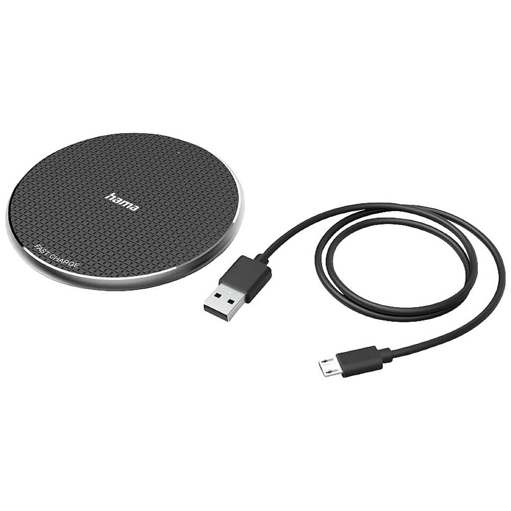 Hama"QI-FC10" Wireless Charger, 10 W, Wireless Smartphone Charging Pad, black