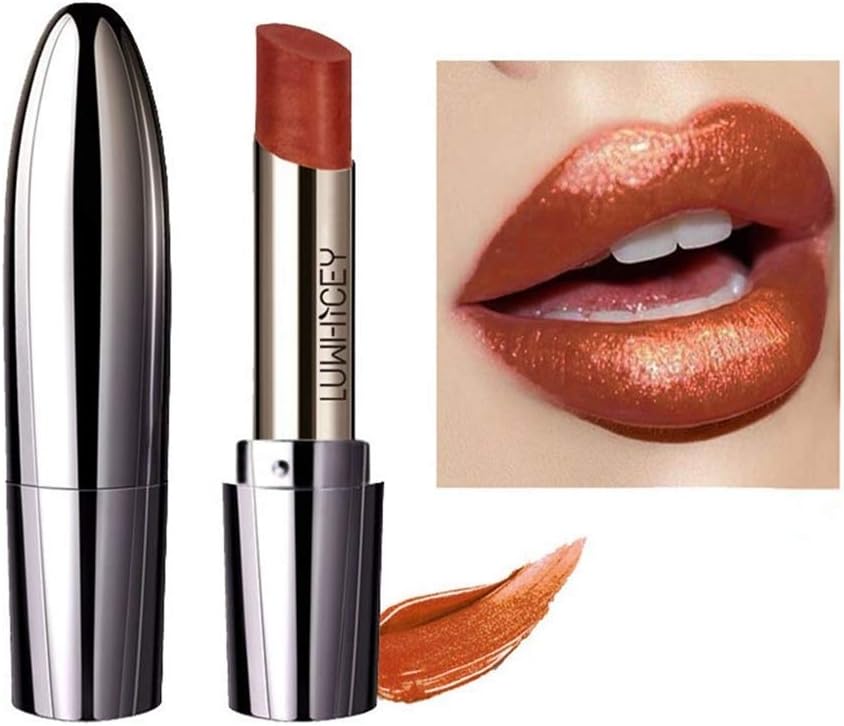 Candyly Gold Plated Bullet Head Pearl Lipstick Mermaid Ji Shiny Metallic Lipstick