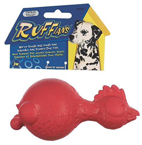 JW Pet Company Ruffians Chicken Dog Toy, Medium (Colors Vary) - Thumbnail 2