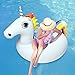 PFLOAT 45 Inches Unicorn Pool Float Inflatable Party Tube - Super Big Outdoor Pool Float WIth Rapid Valves for Kids and Adults [ Free Carrying Bag ] (White)