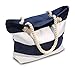 Moskus Gear Beach Bag With Inner Zipper Pocket (Medium, White Blue Stripes)