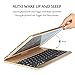 Earto iPad Keyboard Case 9.7 for iPad 2018 (6th Gen) - 2017 (5th Gen) - iPad Pro 9.7 - iPad Air 2 & 1, 7 Color Backlit Keyboard Case/360 Rotate Wireless/BT Keyboard Case with Auto Sleep/Wake (Gold)