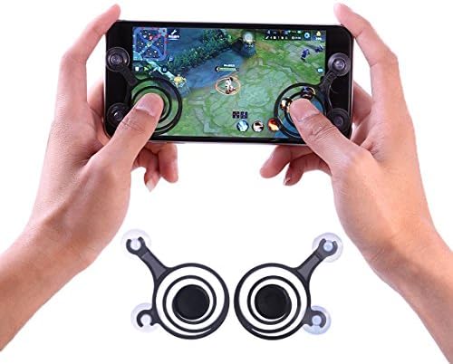 Cell Phone Joystick / Mobile Phone Game Joystick / Mini Joystick / Cellphone Mini Game Controller / Touch Pad Mini Tactile Game Controller / Joystick For Cellphone (Black/2pcs)