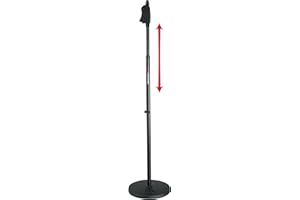 Gator Frameworks GFW-MIC-1001 Deluxe 10" Round Base Microphone Stand with One-Handed Height Adjustment
