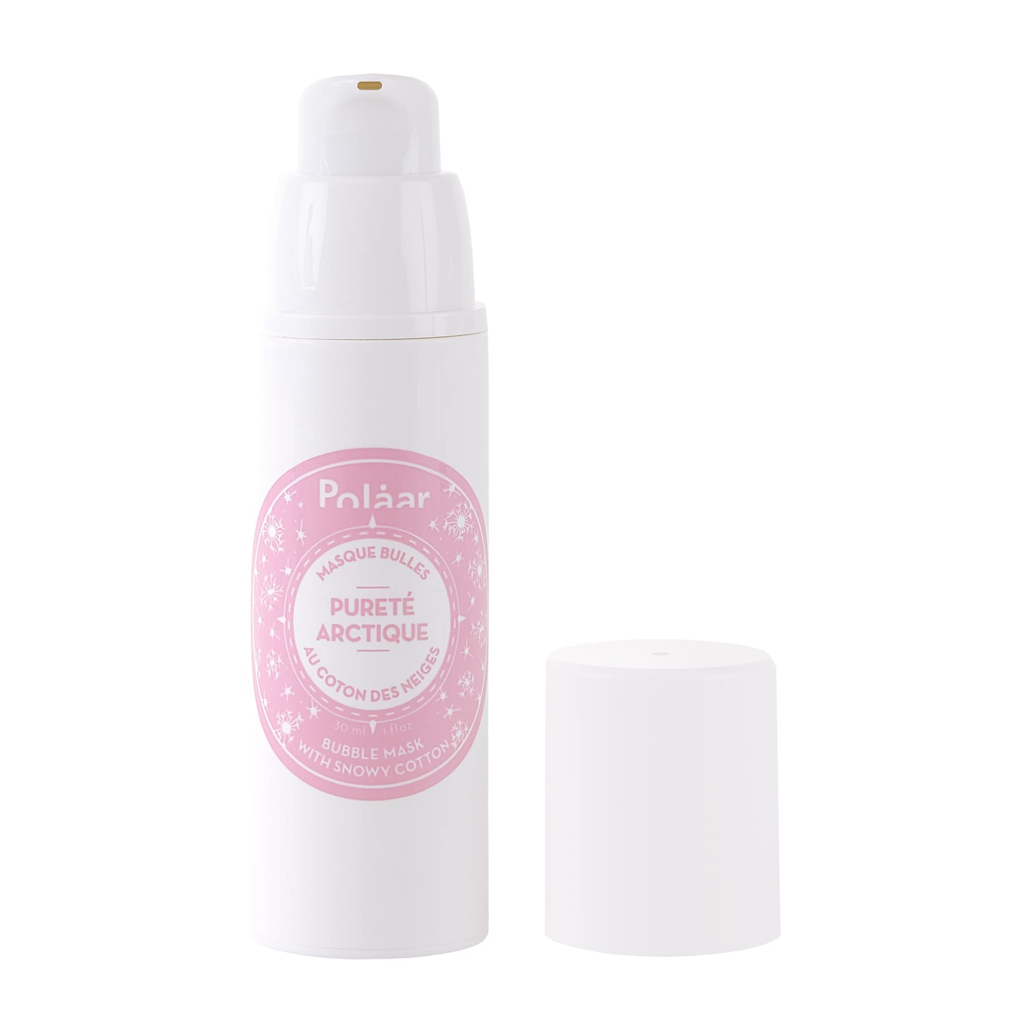 Polåar - Bubble Mask Pureté Arctique with Snowy Cotton - Purifying Face Mask - Purified and detoxified skin, clarified complexion, tightened pores - Natural, Vegan, Made in France - 30 ml