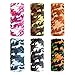 Cool Pack of 6 Pcs Seamless Style Camo Bandanna Headwear Scarf Wrap Neck Gaiters Multi Colors 47x25cm/18.5 x 9.8 inch (L x W)