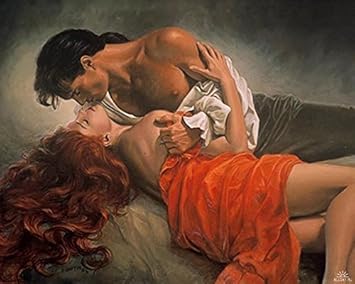 Dorara DIY Oil Painting Paint by Number Hand Paintworks 1620 Inches Lingering Man and Women