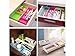 MMMMARILYN Drawer Organizer with 2 Adjustable Drawer Dividers (White S, Pink S, Green L, Blue L, Pack of 4)