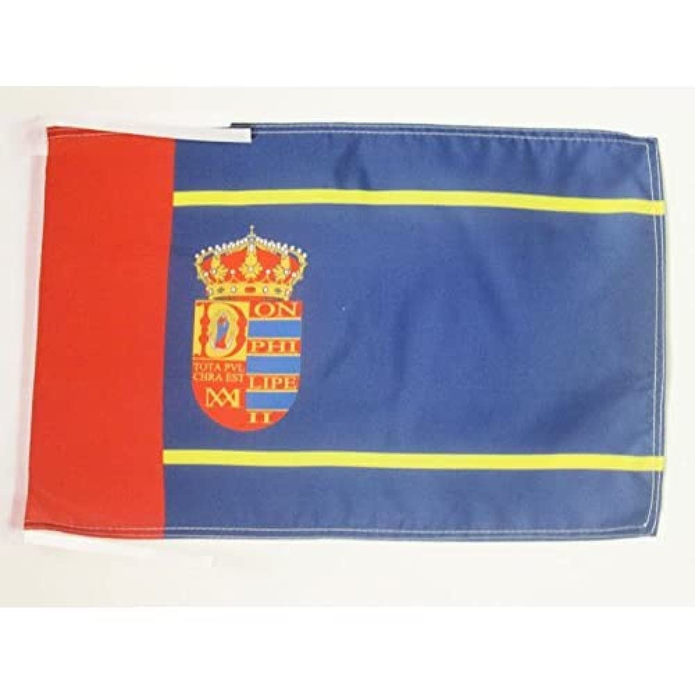 AZ FLAG - Mostoles Flag - 18'' x 12'' - 100% Polyester Mostolenses - Spain Small Banner with Two Cords - Fade Resistant - Vivid Colors - 18x12 in - 45x30 Cm — image 1