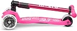 Micro Maxi Deluxe Folding LED Scooter 3 Wheels Pink 5-12 Years 70 kg view 3