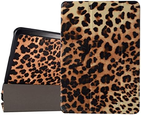 Fire 7 2017 Case - Tessday Smart Shell Standing Cover for Amazon All-new Fire 7" Tablet (7th Generation, 2017 release), Leopard Brown