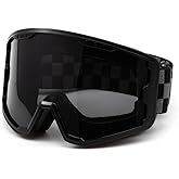 APEBAZY Motorcycle Goggles - Dirt Bike ATV Motocross Motorbike Anti-UV Adjustable Riding Offroad Protective Goggles