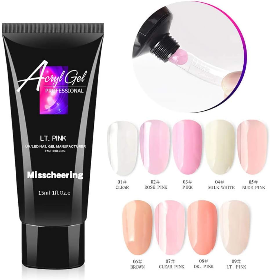Jeeke 15ml Gel Nail Extension Nail Builder Lacquer Crystal Jelly Gel Trial Kit Professional Nail Glue