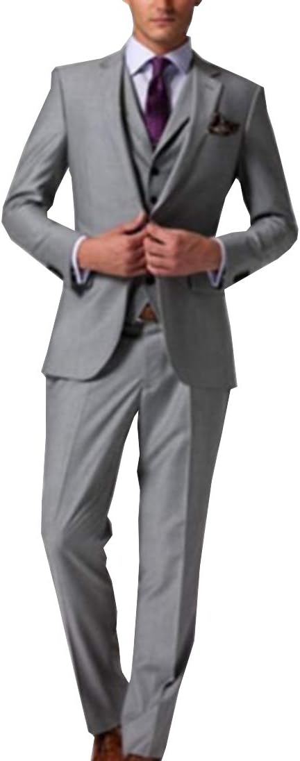 Dennis dress Light Grey Business Suits Formal Dress Groom Tuxedo Four-Piece D-168