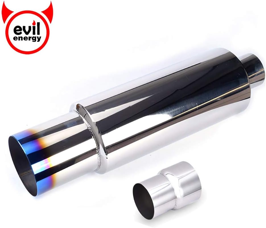 EVIL ENERGY 2.5"/3.0" Inlet 4" Outlet Burnt Exhaust Tip N1 Muffler