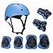 Dostar Kids Youth Adjustable 7Pcs Sports Protective Gear Set Safety Pad Safeguard (Helmet Knee Elbow Wrist) Roller Bicycle BMX Bike Skateboard Hoverboard and Other Extreme Sports Activities