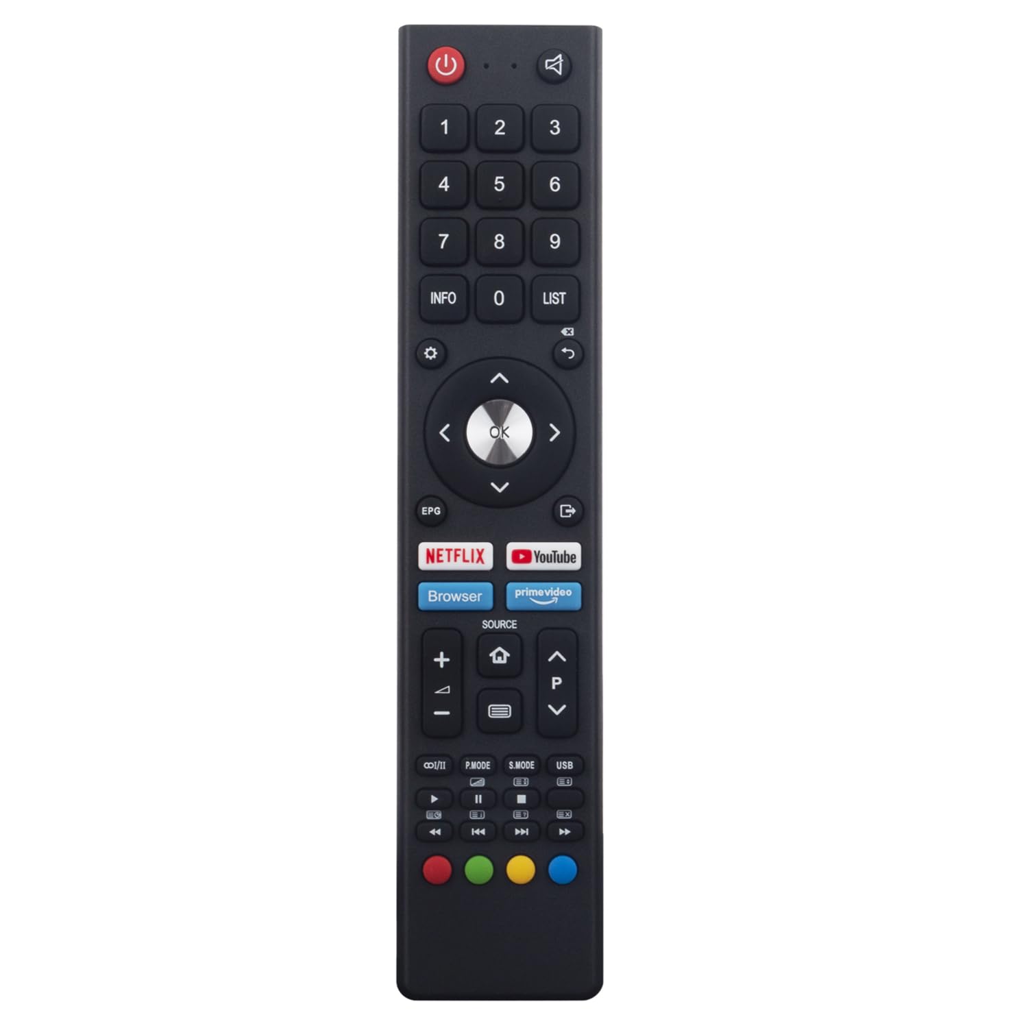 AULCMEET Replacement Remote Control GCBLTV02BDBIR Fit for Chiq TV U50H7L U50H7N U55H7L U55H7N