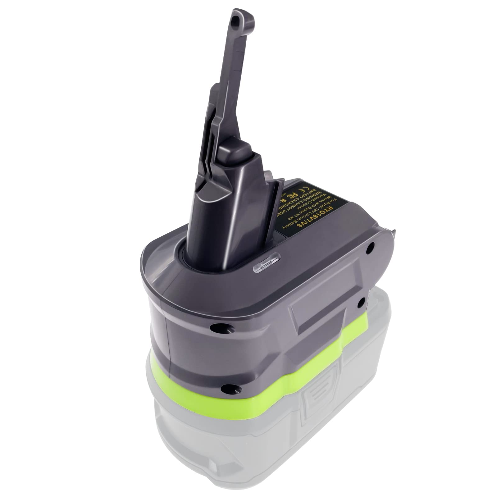 Photo 1 of ***batter ****Adapter for Dyson V7 / V8 Vacuum Cleaner for RYOBI 18V Battery Convert to for Dyson V7 & V8 Vacuum Cleaner, for Battery 18-Volt HP High Capacity PBP2005 P194 P193 PBP2004 for Animal+ Fluffy