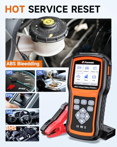 2026 FOXWELL NT630 Pro 2-in-1 ABS SRS Scan Tool & Battery Tester, Upgraded from NT630 Plus, OBD2 Scanner with 12V Battery Load Analyzer(100-3000CCA), ABS Bleed, BMS/Oil/SAS/EPB Reset, Live Data