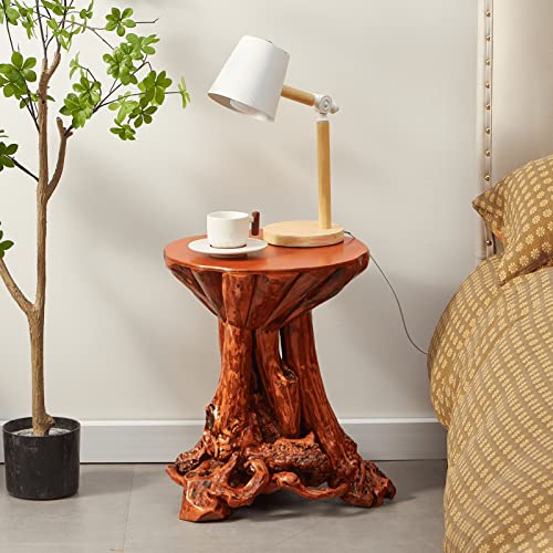 Rustic Azalea Tree Stump/Root End Table Unique Wood Root Log Side