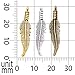 Youdiyla 90 PCS Mini Feather Charms Collection - Antique Silver Bronze Gold Small Bird Plume Plumage Metal Pendants for Dream Catcher Jewelry Making DIY Findings (HM48)