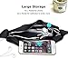 Emarth Running Belt Waist Pack, Zipper Design/ Waterproof Transparent Touch Screen Window/ Headphone Jack Fit for iPhone/ Android Smartphones (Screen Size Under 5.5'') Accessories, Black