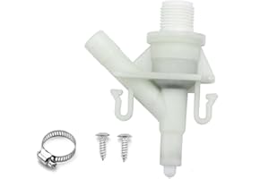 Durable Plastic Water Valve Kit 385311641 for Dometic 300 310 320 Series Pedal-Flush Toilet Models,Fits for Camper Trailer To