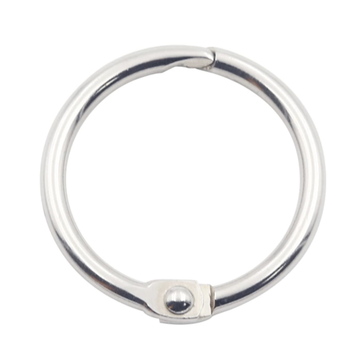 KINGFOREST 100PCS Binder Rings 1 Inch,Nickel Plated Steel Book Rings,Loose Leaf Binder Rings,Key Rings,Metal Rings for Index Cards.
