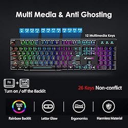 Wieless Gaming Keyboard and Mouse Combo Rainbow