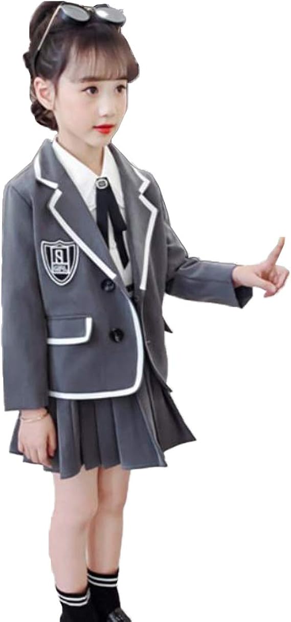 Amazon Co Jp もうほうきょう 卒業スーツ 女の子 子供服 フォーマルスーツ ジャケット プリーツスカート 春 秋 上下 2点セット セットアップ 学園風 入学式 入園式 110 160cm 服 ファッション小物