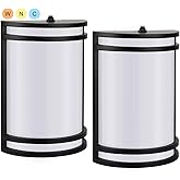 kadision Dusk-to-Dawn LED Wall Sconce, 3000K/4000K/5000K 3-Color Adjustable, 15W 1200lm 120V, Half-Cylinder Outdoor Wall Ligh