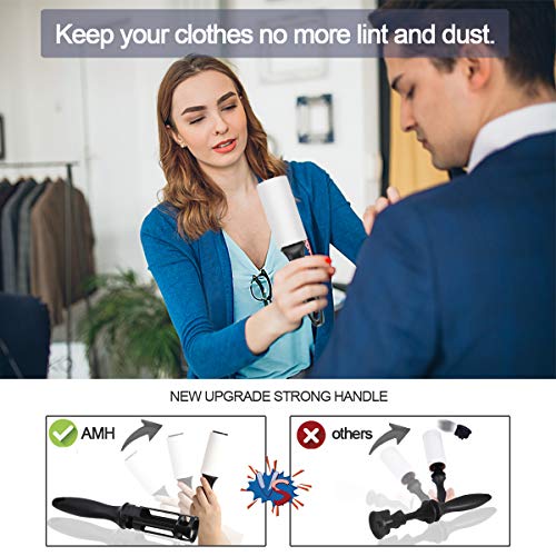 Lint Roller Pet Hair Remover 8 Pack - Extra Sticky Lint Rollers Refill for Clothes, Car Seats, Food Particles and etc
