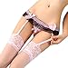 Stocking Pantyhose ，Beautyvan Comfortable Lace Garter Belt Lingerie Stocking Open Crotch G-string Underwear (Pink)