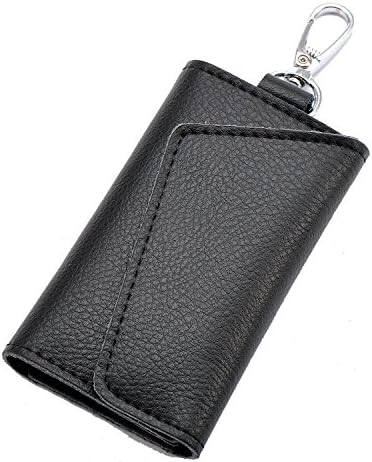 MOX Fashion Leather Key Case Pure Color Car Keychain Key Holder Bag Wallet Cover/Six Key Hook Zipper Case with Card Holder