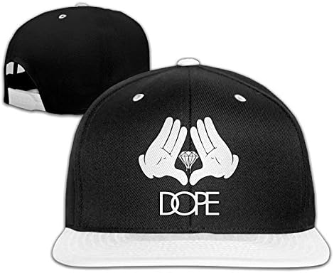Kualday Kid's Dope Hand Diamond Hats Caps White